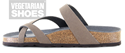 Toe Strap Sandal Fake Suede (Stone) 