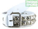 Studded Belt Pyramid (White) 