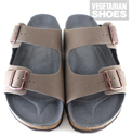 Two Strap Sandal Fake Suede (Stone) 