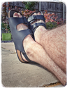 Three Strap Sandal (Black) 