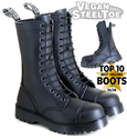 VST 12 Eyelet Zip Boot (Black) 