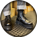 VST 8 Eyelet Mega Zip Boot (Black) 