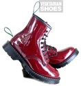 Solovair Vegan Patent 8 Eye Boot (Red) 
