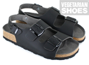 Three Strap Sandal (Black) 