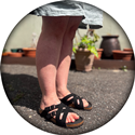 Cross Strap Sandal (Black) 