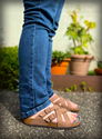 Cross Strap Sandal (Stone) 