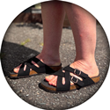 Cross Strap Sandal (Black) 