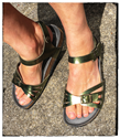 Paros Sandal (Metallic Green) 