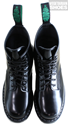 Solovair Vegan Hi-Shine 8 Eyelet Boot (Black) 