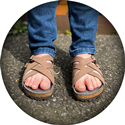 Cross Strap Sandal (Stone) 