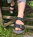 Two Strap Sandal (Black) 