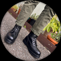 VST 8 Eyelet Boot (Black) 