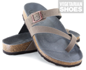 Toe Strap Sandal Fake Suede (Stone) 