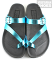 Toe Strap Sandal (Metalic Blue) 