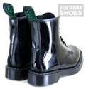 Solovair Vegan Patent 8 Eye Boot (Black) 