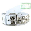 Studded Pyramid Belt (White)