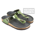 Toe Post Sandal (Metallic Green)