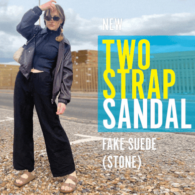 Two Strap Sandal Stone